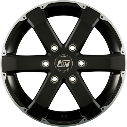 MSW 46 Matt Black Full Polished Alufelge 7.5x17 Zoll ET50 LK 6x139.7 ML93.1