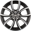 MSW 27 Matt Dark Titanium Full Polished Alufelge 7.5x17 Zoll ET48 LK 5x112 ML73.1