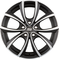 MSW 27 Matt Dark Titanium Full Polished Alufelge 7.5x17 Zoll ET48 LK 5x112 ML73.1