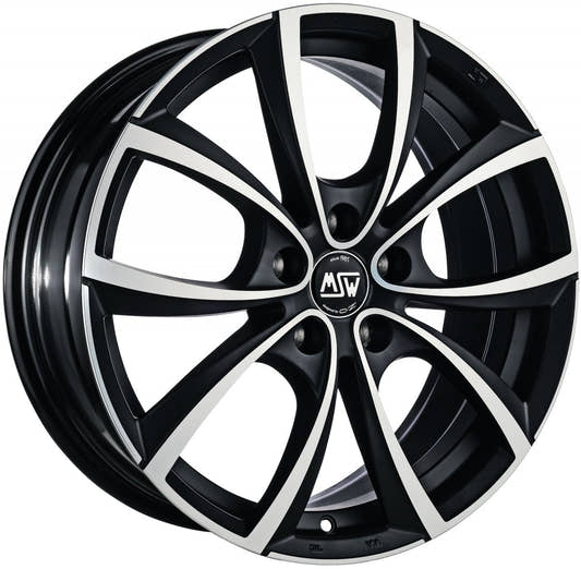 MSW 27 matt dark titanium polished Alufelge 7.5x17 Zoll ET47 LK 5x120 ML72.56