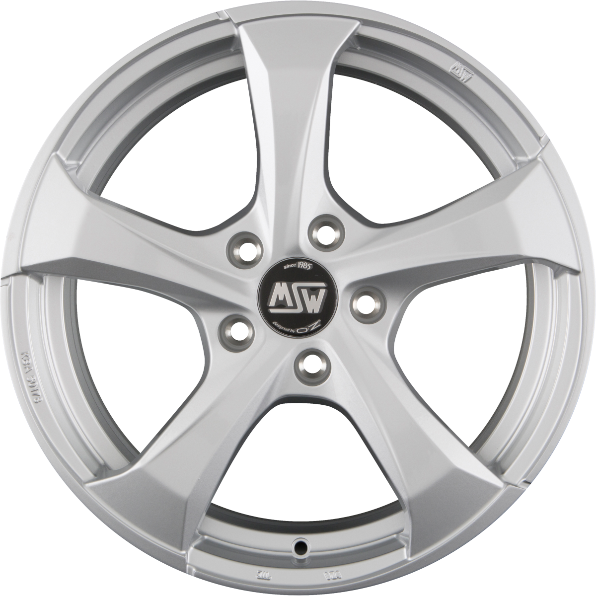 MSW 47 Full Silver Alufelge 8x18 Zoll ET29 LK 5x120 ML72.5