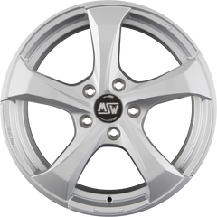 MSW 47 Full Silver Alufelge 8x18 Zoll ET29 LK 5x120 ML72.5