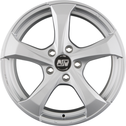MSW 47 Full Silver Alufelge 8x18 Zoll ET29 LK 5x120 ML72.5