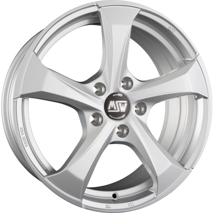 MSW 47 Full Silver Alufelge 8x18 Zoll ET29 LK 5x120 ML72.5 – Bild 2