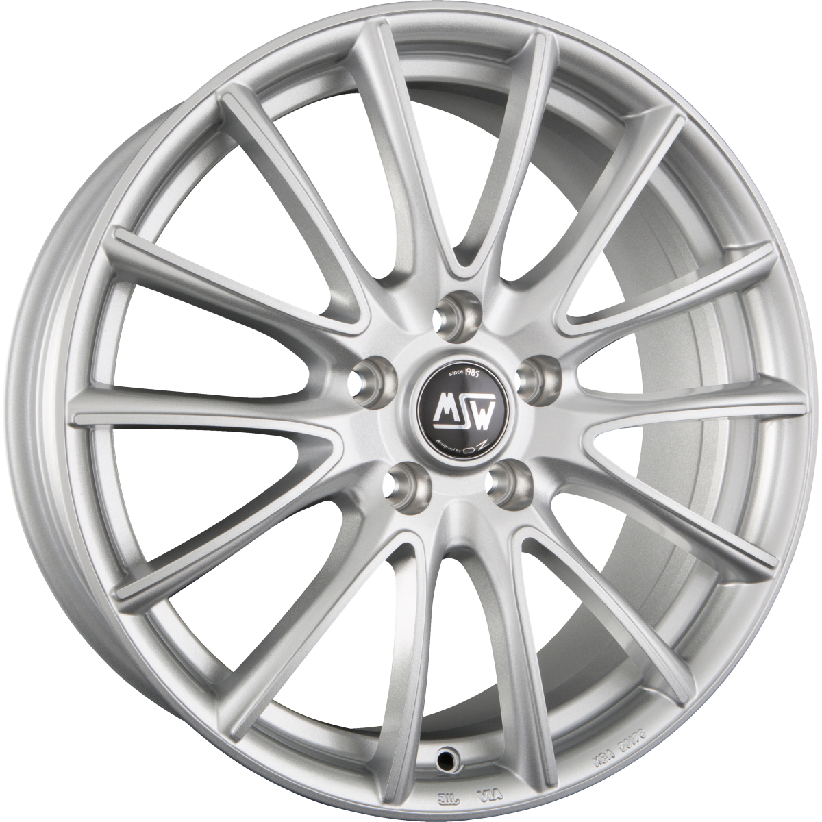 MSW 86 Full Silver Alufelge 7.5x18 Zoll ET35 LK 5x100 ML63.3 – Bild 2