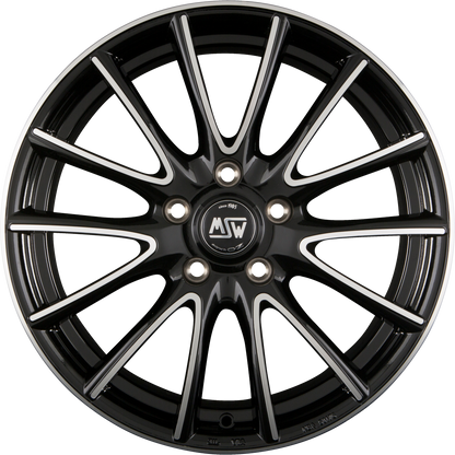 MSW 86 Black Full Polished Alufelge 7.5x18 Zoll ET45 LK 5x114.3 ML73.1