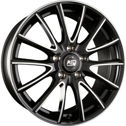 MSW 86 Black Full Polished Alufelge 7.5x18 Zoll ET45 LK 5x114.3 ML73.1 – Bild 2