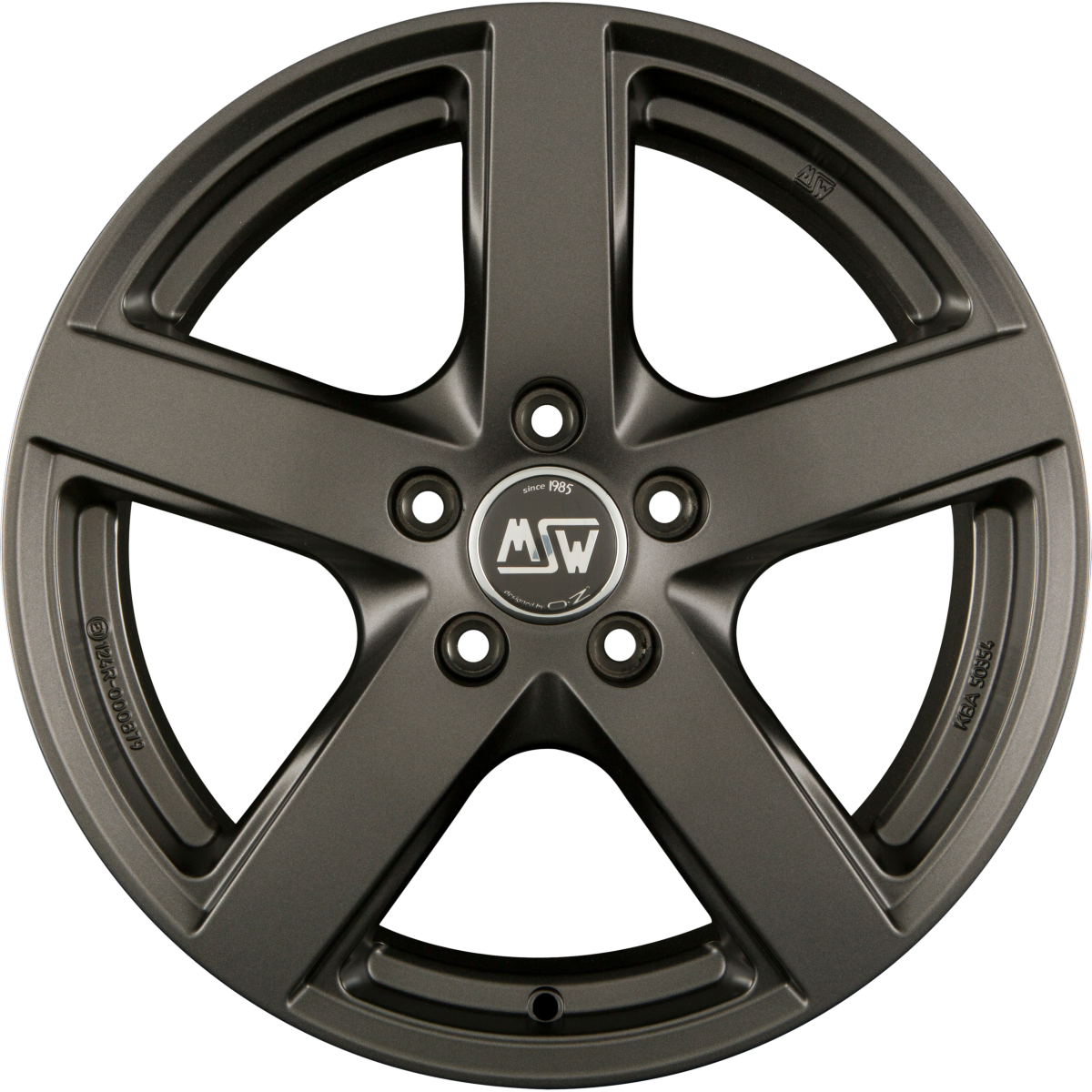 MSW 55 Matt Dark Grey Alufelge 7.5x17 Zoll ET51 LK 5x112 ML57.1
