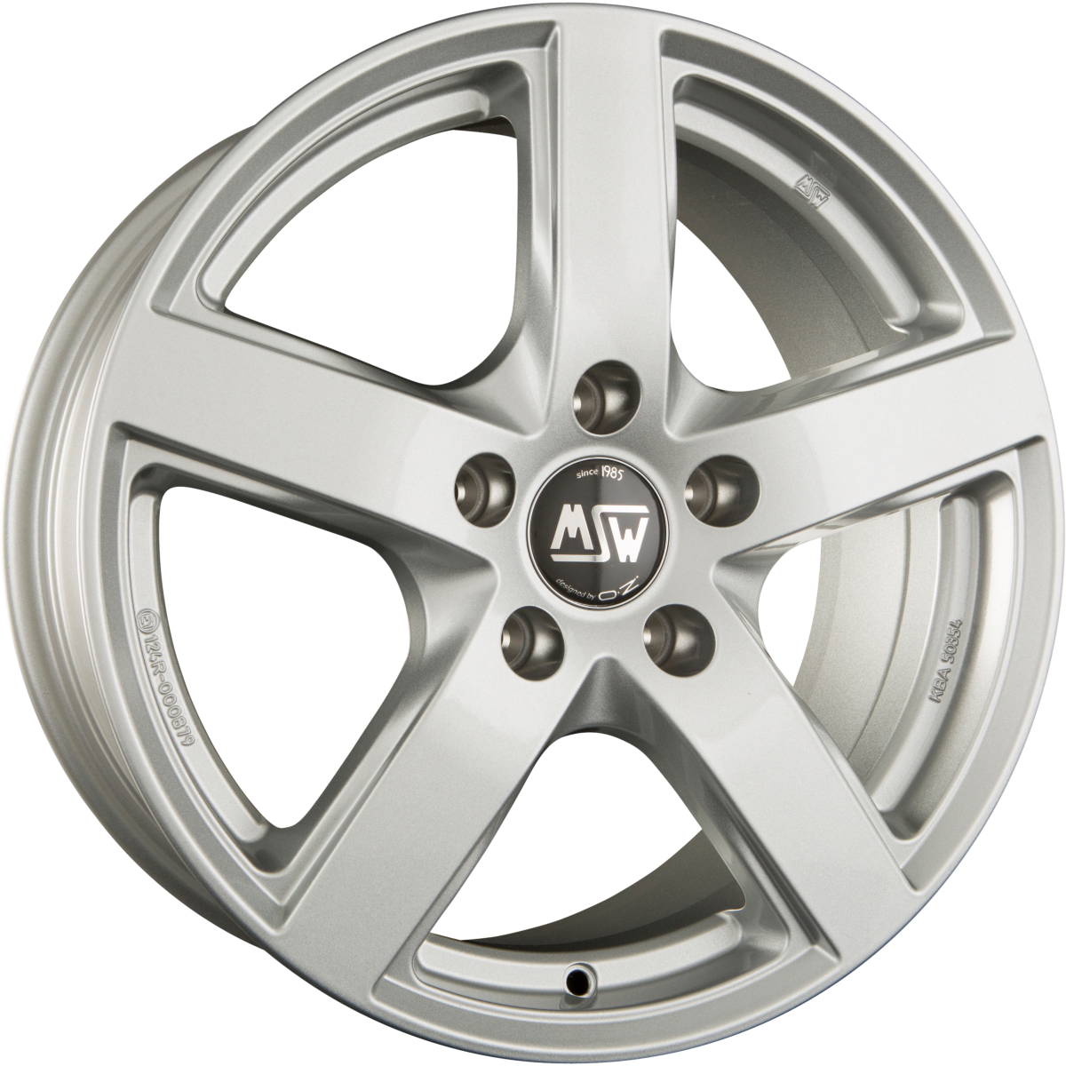 MSW 55 Full Silver Alufelge 7.5x17 Zoll ET32 LK 5x120 ML72.5 – Bild 2