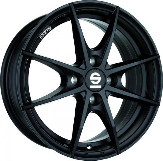 Sparco Trofeo 4 matt black Alufelge 6.5x16 Zoll ET37 LK 4x100 ML63.3
