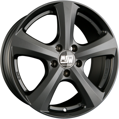 MSW 19 Matt Black Alufelge 6.5x16 Zoll ET44 LK 5x114.3 ML66.1 – Bild 2