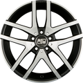 MSW 28 Matt Black Full Polished Alufelge 6.5x16 Zoll ET46 LK 5x112 ML57.1