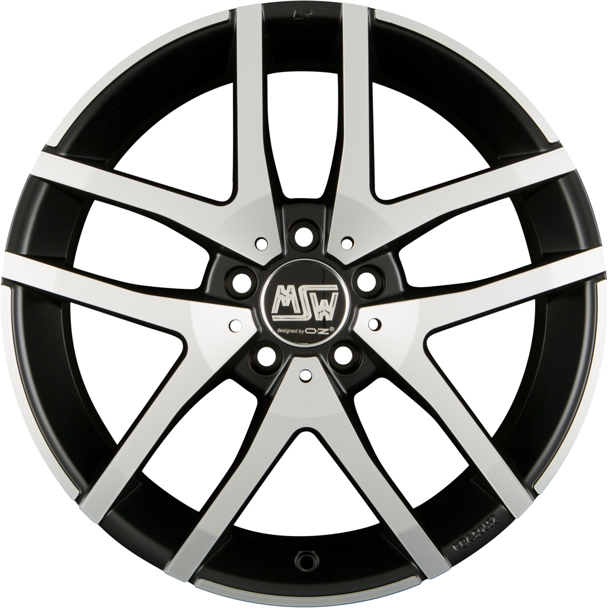 MSW 28 Matt Black Full Polished Alufelge 6.5x16 Zoll ET46 LK 5x112 ML57.1