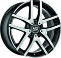 MSW 28 matt black polished Alufelge 6.5x16 Zoll ET50 LK 5x114.3 ML67.1