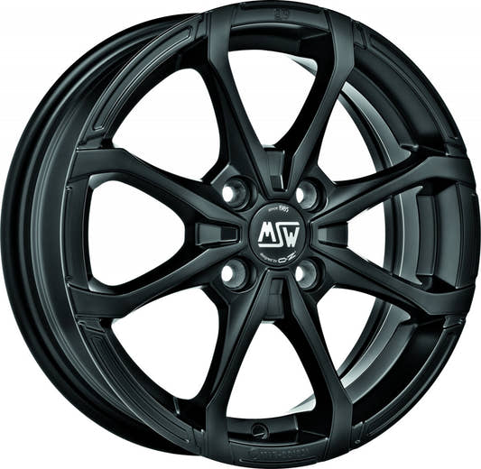 MSW X4 matt black Alufelge 6x16 Zoll ET40 LK 4x100 ML63.3