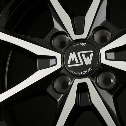 MSW X4 Gloss Black Full Polished Alufelge 5x15 Zoll ET38 LK 4x100 ML60.1 – Bild 5
