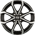 MSW X4 Gloss Black Full Polished Alufelge 5.5x15 Zoll ET36 LK 4x100 ML60.1