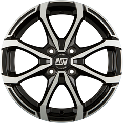 MSW X4 Gloss Black Full Polished Alufelge 5.5x15 Zoll ET36 LK 4x100 ML60.1
