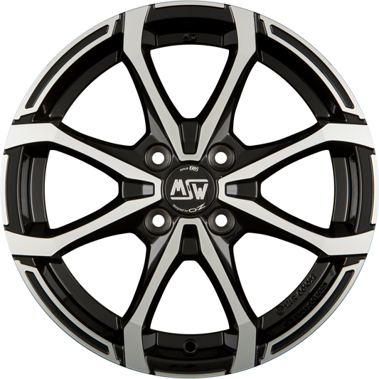 MSW X4 Gloss Black Full Polished Alufelge 7x16 Zoll ET42 LK 4x100 ML60.1