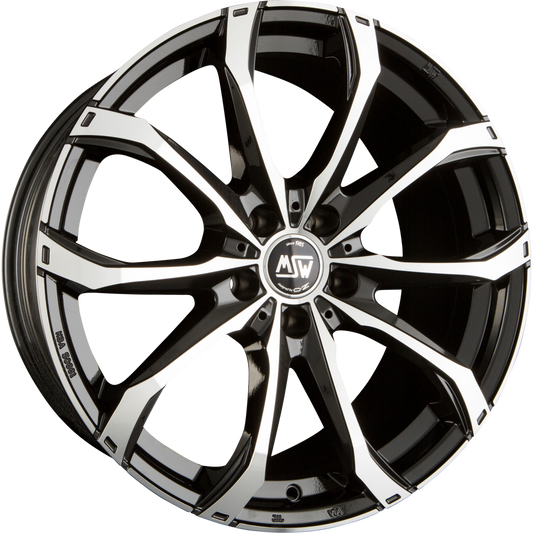 MSW 48 Gloss Black Full Polished Alufelge 7.5x17 Zoll ET42 LK 5x118 ML71.1 – Bild 2