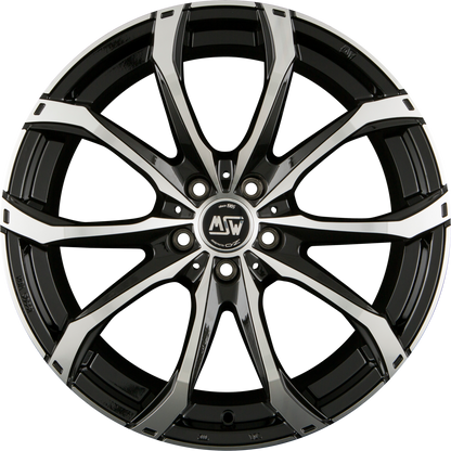MSW 48 Gloss Black Full Polished Alufelge 7.5x17 Zoll ET29 LK 5x120 ML72.5
