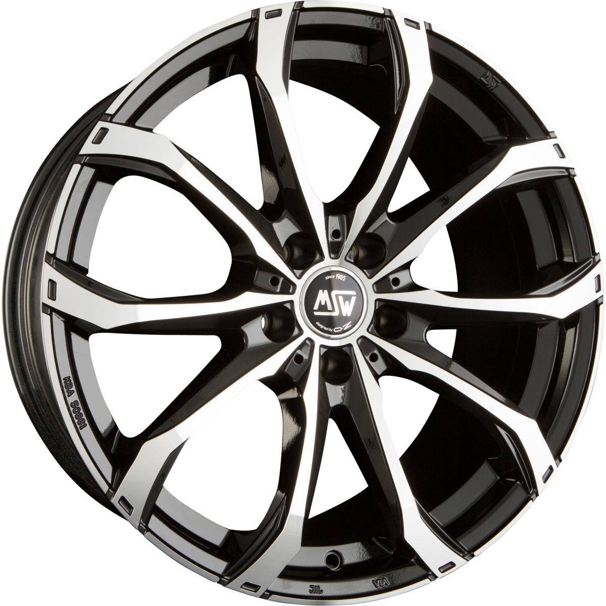 MSW 48 Gloss Black Full Polished Alufelge 7.5x17 Zoll ET40 LK 5x127 ML71.6 – Bild 2