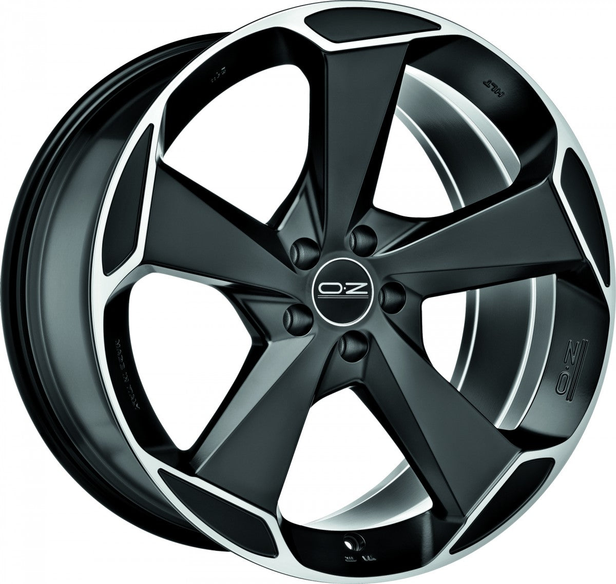 OZ Aspen HLT matt black polished Alufelge