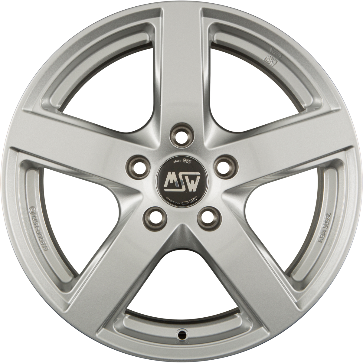 MSW 55 Full Silver Alufelge 7.5x17 Zoll ET40 LK 5x112 ML66.6