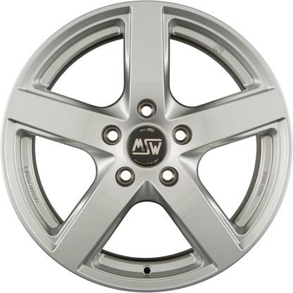 MSW 55 Full Silver Alufelge 7.5x17 Zoll ET40 LK 5x112 ML66.6