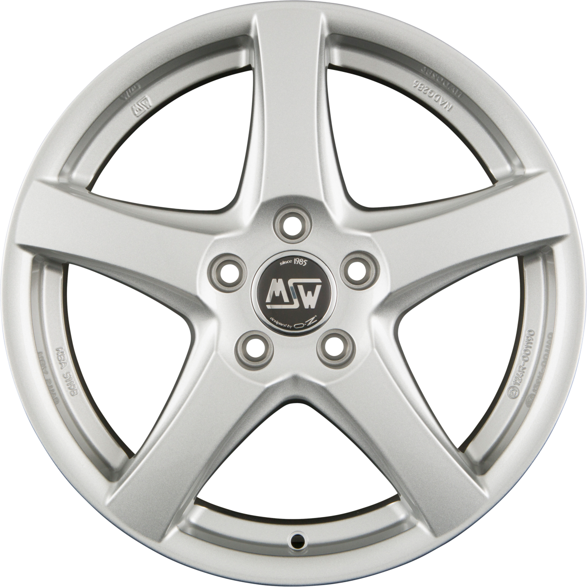 MSW 78 Full Silver Alufelge 6.5x16 Zoll ET46 LK 5x112 ML73.1