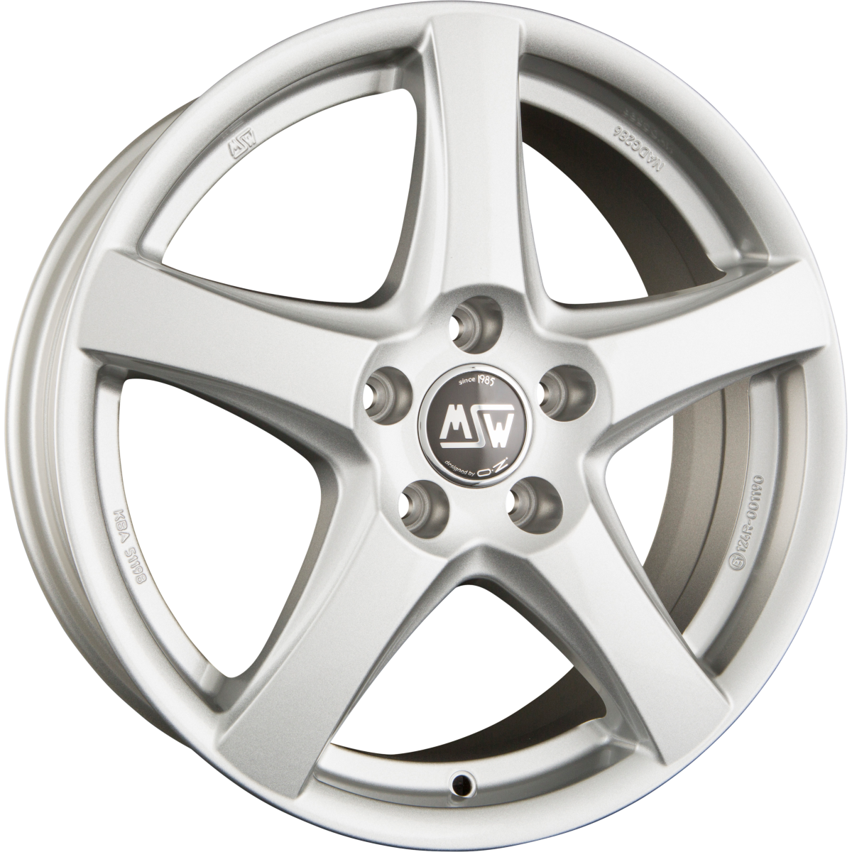 MSW 78 Full Silver Alufelge 6.5x16 Zoll ET46 LK 5x112 ML73.1 – Bild 2