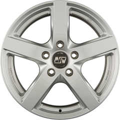 MSW 55 Full Silver Alufelge 7x17 Zoll ET49 LK 5x120 ML65.1