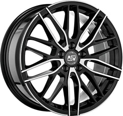 MSW 72 gloss black full polished Alufelge 8x18 Zoll ET40 LK 5x110 ML65.06
