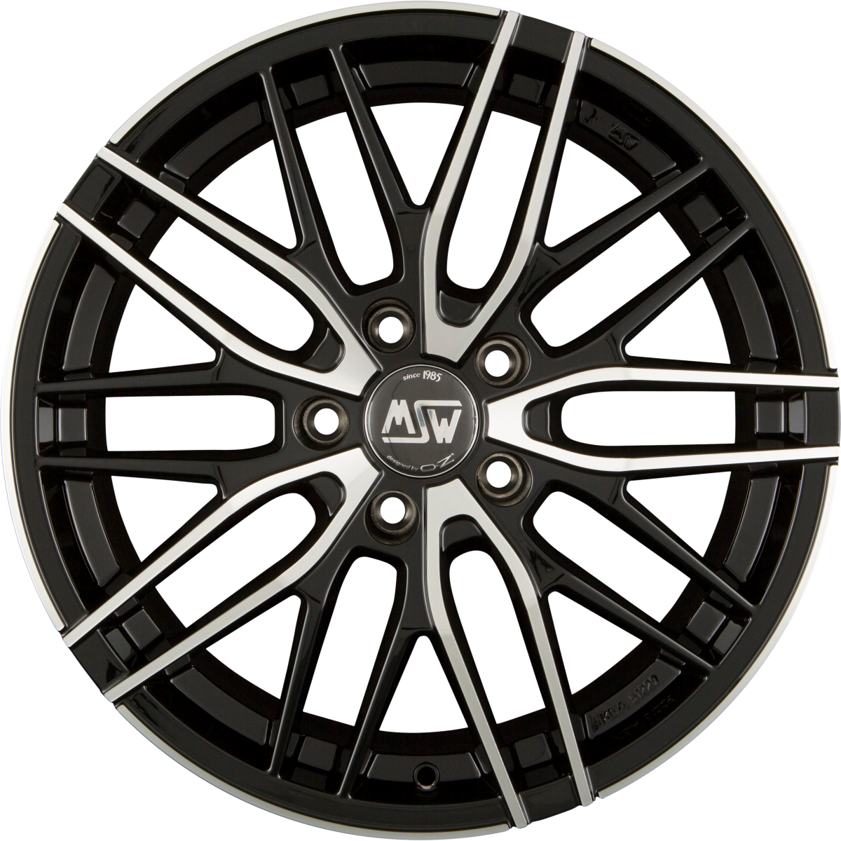 MSW 72 gloss black full polished Alufelge 7x17 Zoll ET35 LK 5x100 ML63.3 – Bild 3