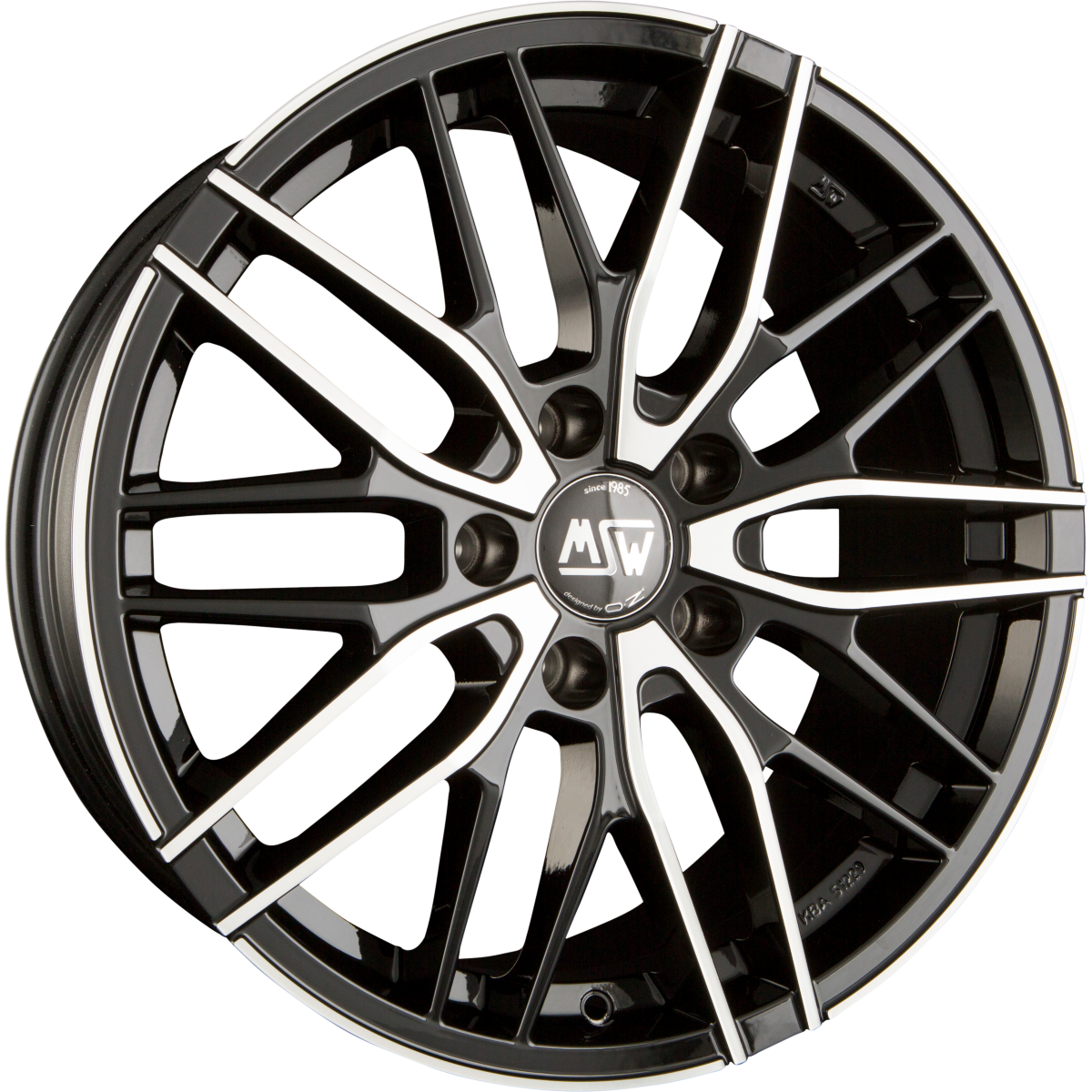 MSW 72 gloss black full polished Alufelge 7x17 Zoll ET35 LK 5x100 ML63.3 – Bild 4