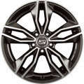 MSW 71 Gloss Dark Grey Full Polished Alufelge 7.5x17 Zoll ET45 LK 5x108 ML73.1