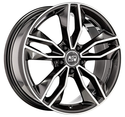 MSW 71 gloss dark grey full polished Alufelge 7.5x17 Zoll ET35 LK 5x112 ML73.1