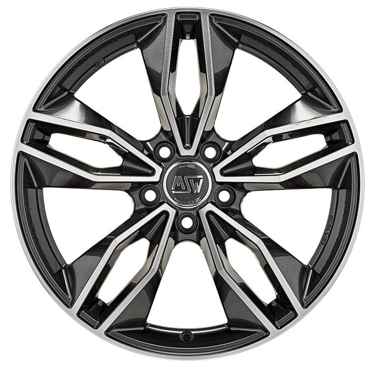 MSW 71 gloss dark grey full polished Alufelge 7.5x17 Zoll ET35 LK 5x112 ML73.1 – Bild 2