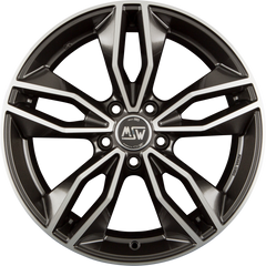 MSW 71 Gloss Dark Grey Full Polished Alufelge 8.5x19 Zoll ET45 LK 5x108 ML73.1