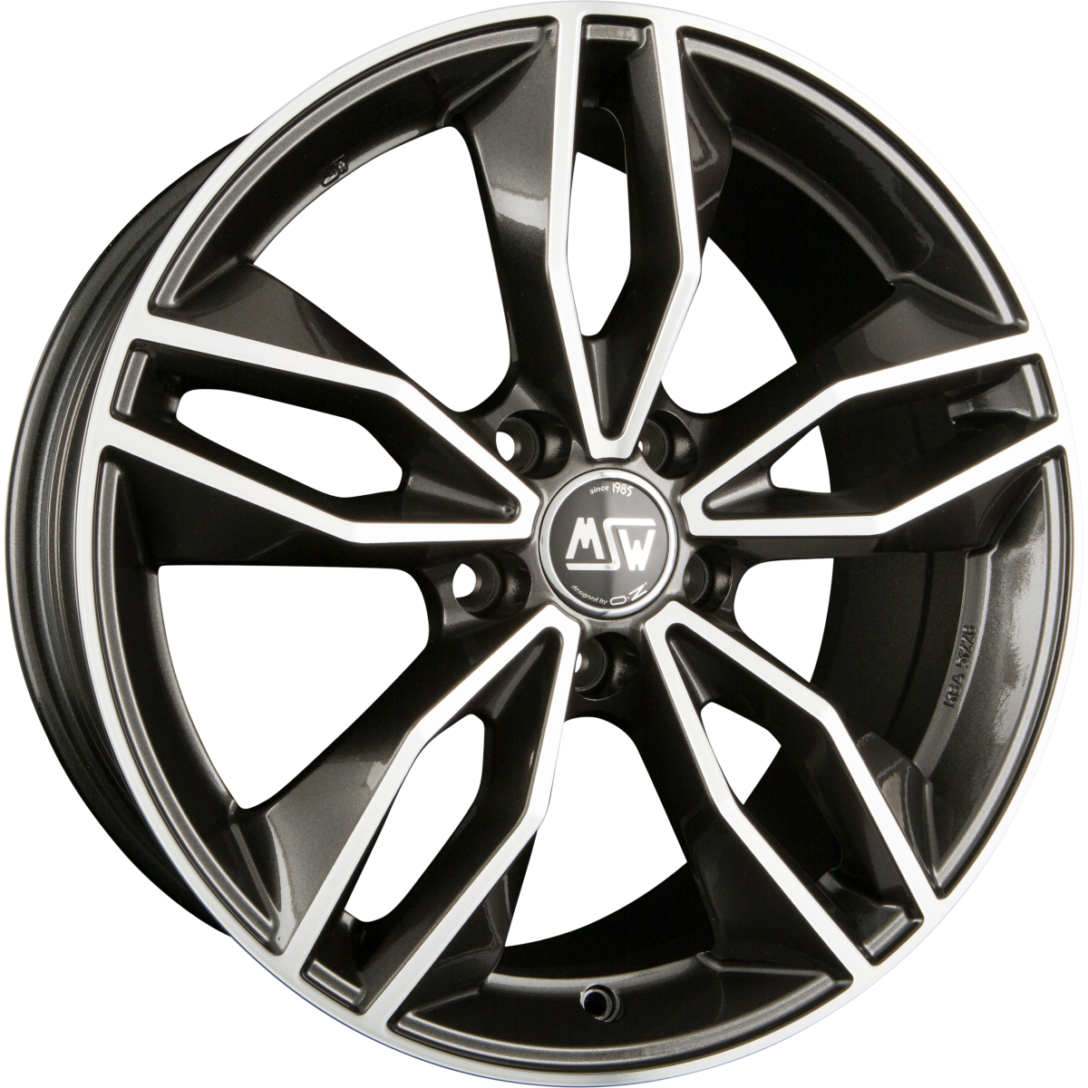 MSW 71 Gloss Dark Grey Full Polished Alufelge 8.5x19 Zoll ET45 LK 5x108 ML73.1 – Bild 2