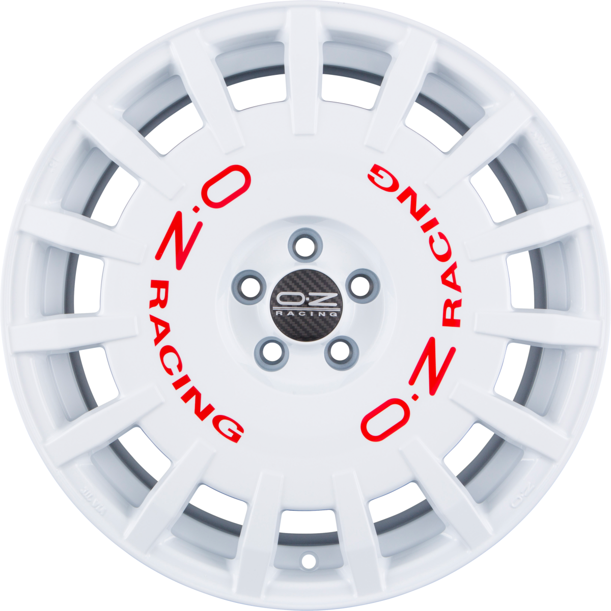 OZ Rally Racing Race White + Red Lettering Alufelge 8x17 Zoll ET35 LK 5x98 ML58.1