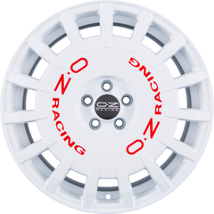 OZ Rally Racing Race White + Red Lettering Alufelge 8x17 Zoll ET35 LK 5x98 ML58.1