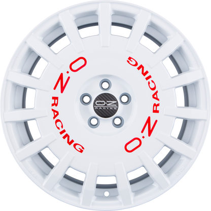 OZ Rally Racing Race White + Red Lettering Alufelge 8x17 Zoll ET35 LK 5x98 ML58.1