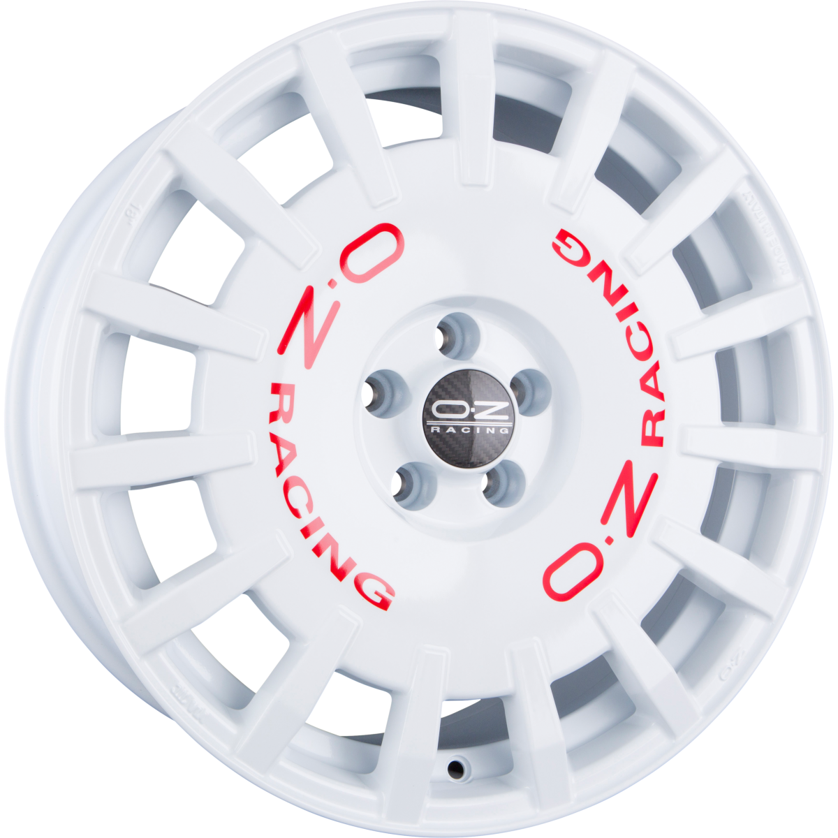 OZ Rally Racing Race White + Red Lettering Alufelge 8x17 Zoll ET35 LK 5x98 ML58.1 – Bild 2