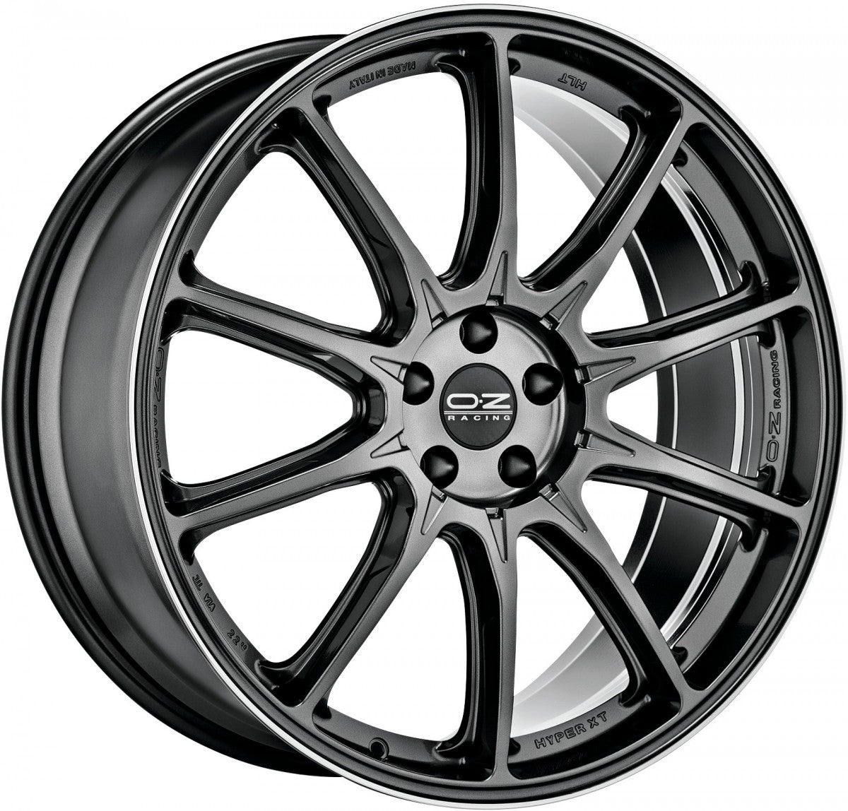 OZ Hyper XT HLT star graphite diamond lip Alufelge 10x22 Zoll ET40 LK 5x120 ML72.56
