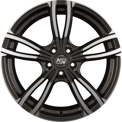 MSW 73 Gloss Dark Grey Full Polish Alufelge 8x18 Zoll ET35 LK 5x112 ML73.1