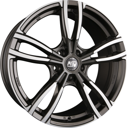 MSW 73 Gloss Dark Grey Full Polish Alufelge 8x18 Zoll ET35 LK 5x112 ML73.1 – Bild 2