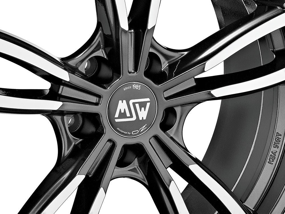 MSW 73 gloss dark grey full polished Alufelge 8x18 Zoll ET42 LK 5x112 ML73.1 – Bild 5