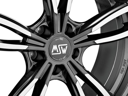 MSW 73 gloss dark grey full polished Alufelge 8x18 Zoll ET42 LK 5x112 ML73.1 – Bild 5