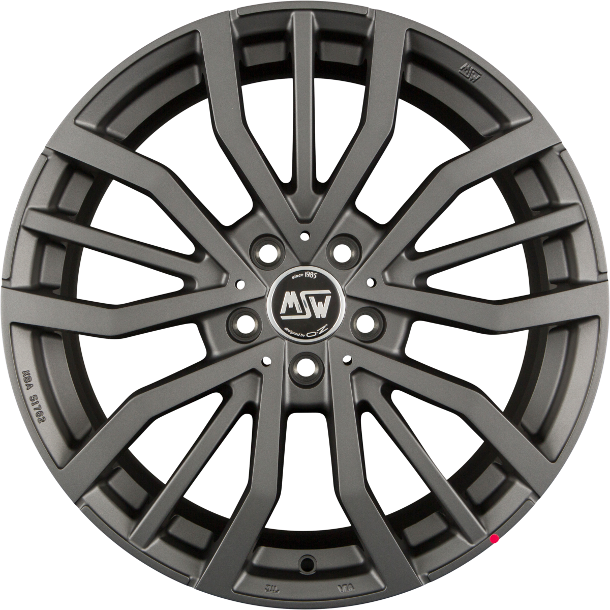 MSW 49 Matt Gun Metal Alufelge 8x18 Zoll ET40 LK 5x112 ML73.1